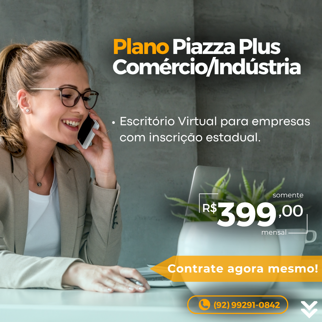 Escritório virtual para indústria e comércio com Inscrição Estadual